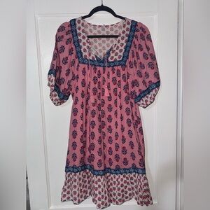 Old Navy Pink and Blue Floral Dress